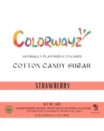 "Label for Colorwayz Strawberry Cotton Candy Sugar,