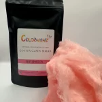 Fluffy pink cotton candy spun with Colorwayz Watermelon Cotton Candy Sugar, made with natural watermelon flavor and food coloring for a classic fair treat.